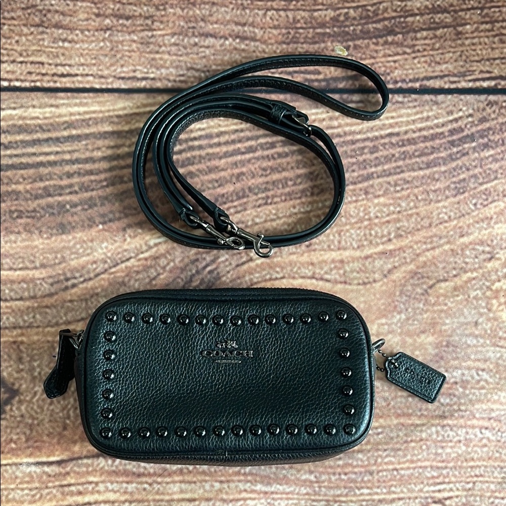 Coach Black Studded Mini Bag